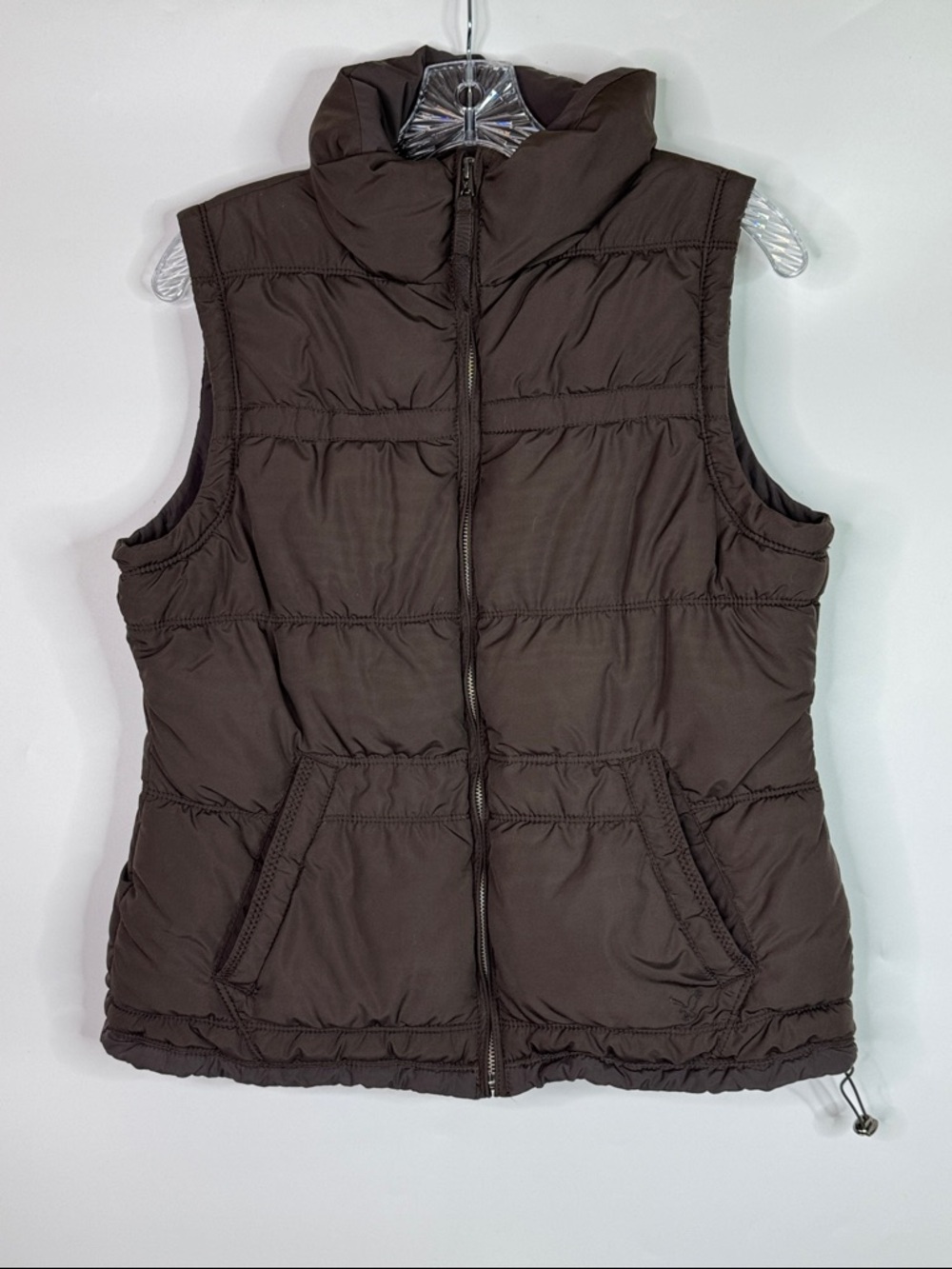 American Eagle Brown Puffer Vest Size Large